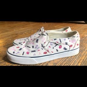 VANS Asher Makeup Printed Slip-On Sneaker Size 6